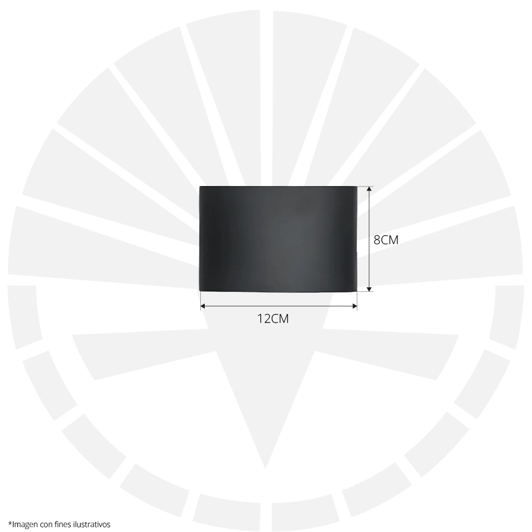 APLIQUE LED PARA PARED 2 LUCES OS-W02-4-4W 3202-2 NEGRO 6000K