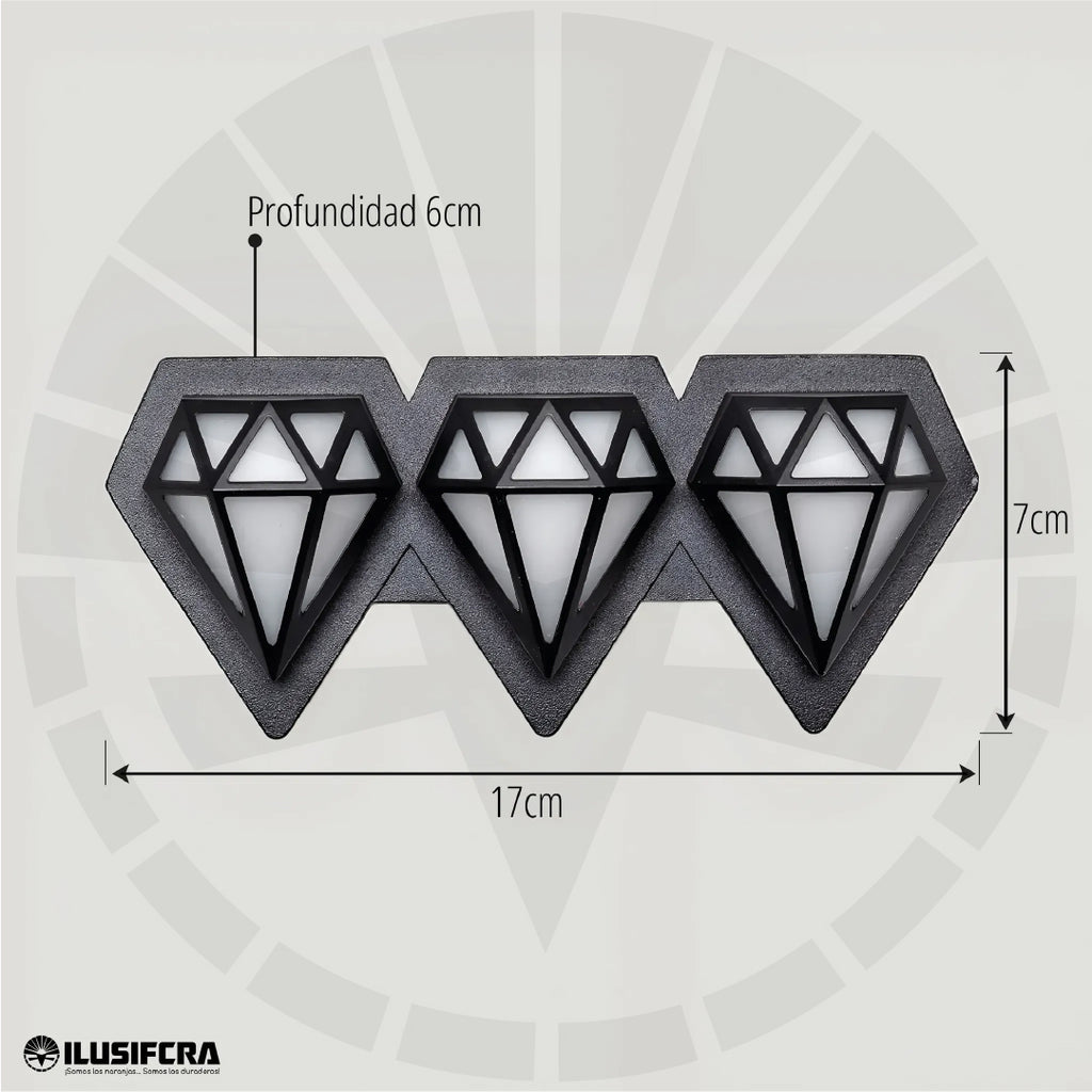 APLIQUE LED PARA PARED 3 LUCES OS-W249/6-9W 3000K
