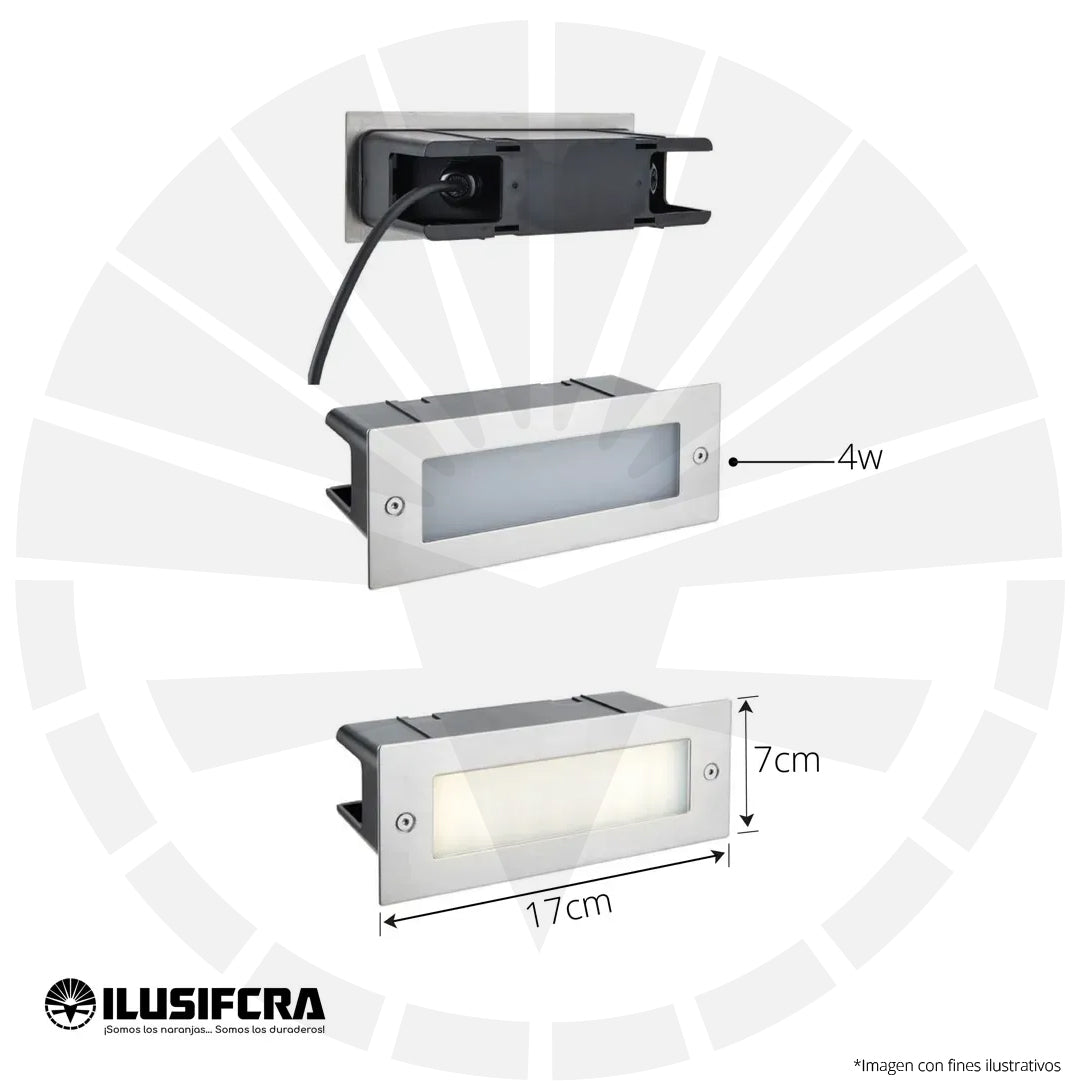 LUCES PARA GRADAS EMPOTRAR LISA OS-SD5114