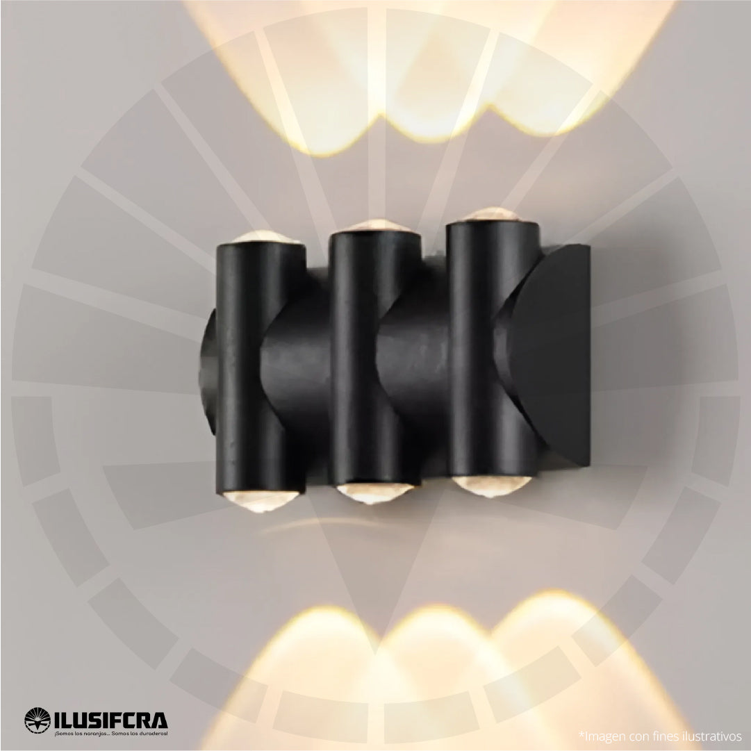 APLIQUE LED 8603 TRIPLE LUZ BK-WW
