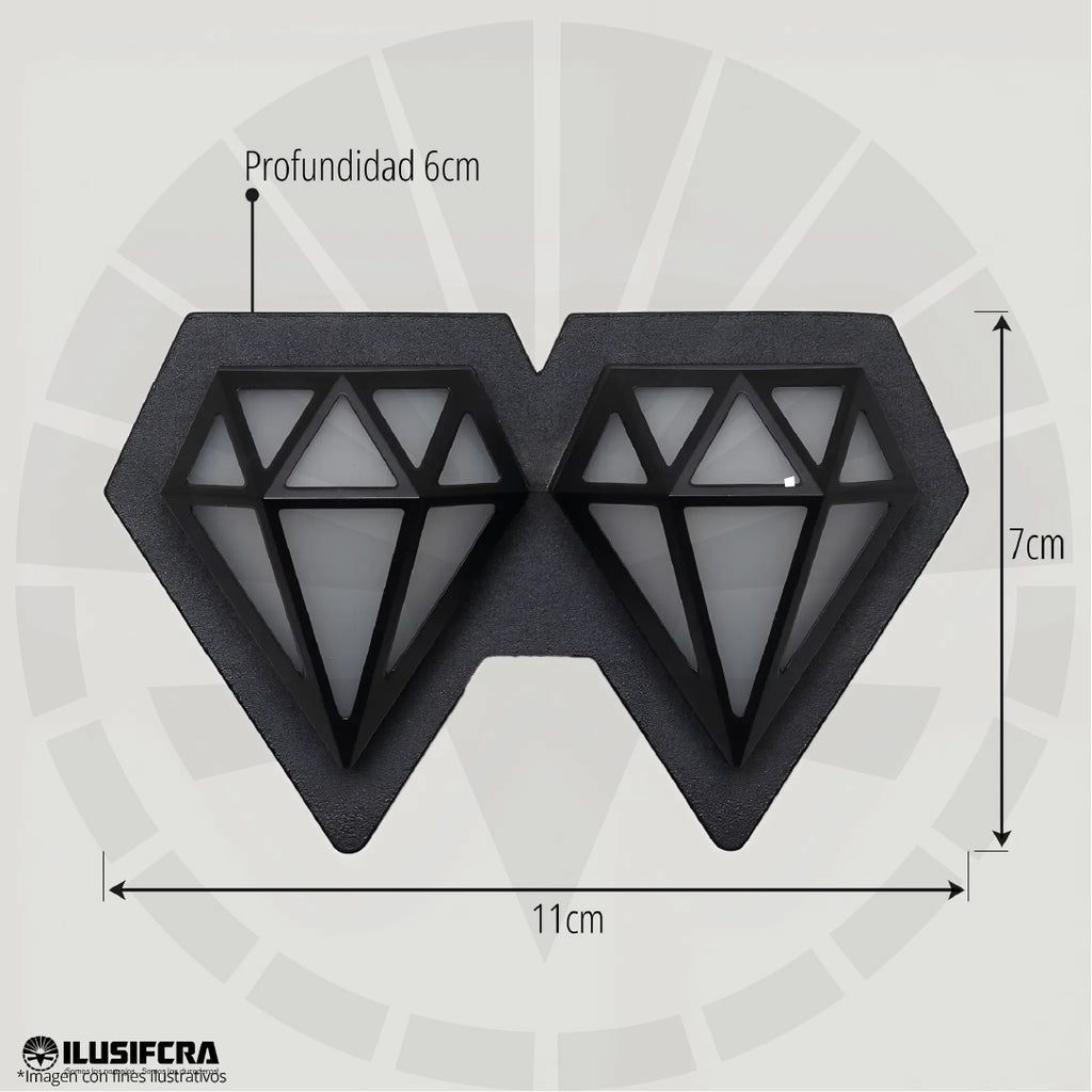 APLIQUE LED PARA PARED 2 LUCES OS-W249/4-6W 6000K