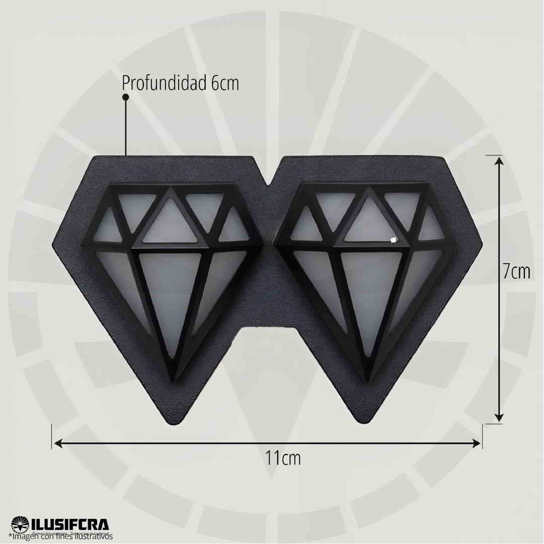 APLIQUE LED PARA PARED 2 LUCES OS-W249/4-6W 3000K