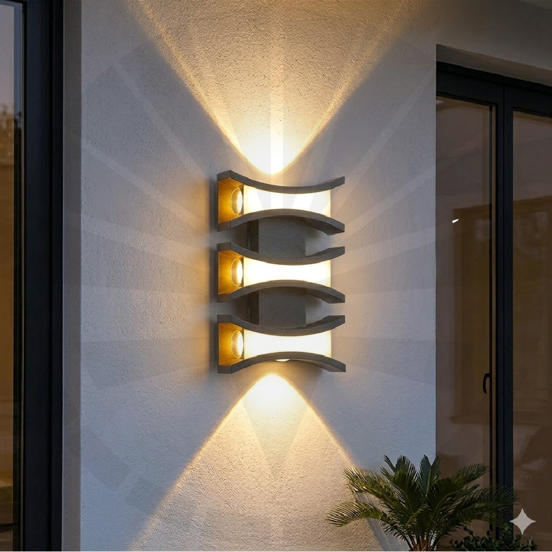 APLIQUE LED PARA PARED 3 LUCES OS-W111/6-12W BK+GD 3000K
