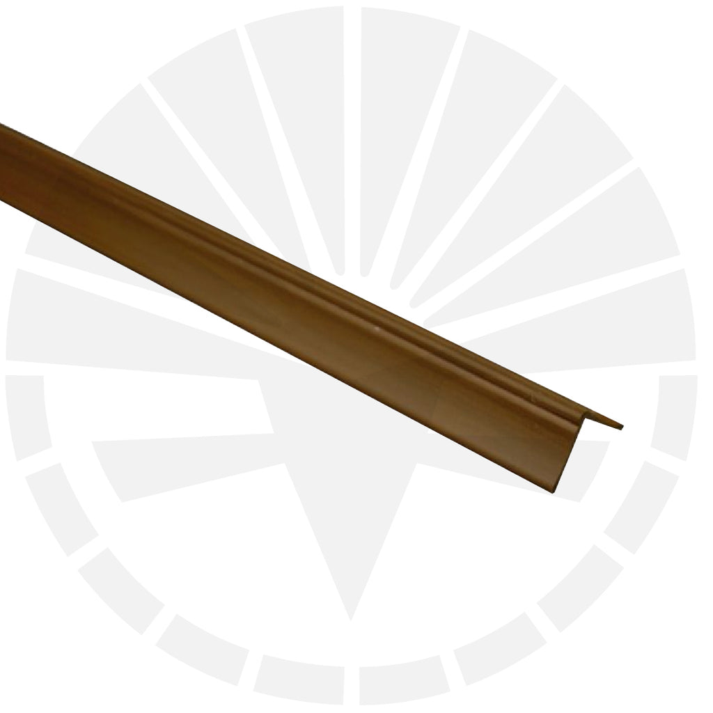 CANALETA ALUMINIO BRONCE 5MM PARA PVC TIPO L ESQUINERO 3 METROS UV