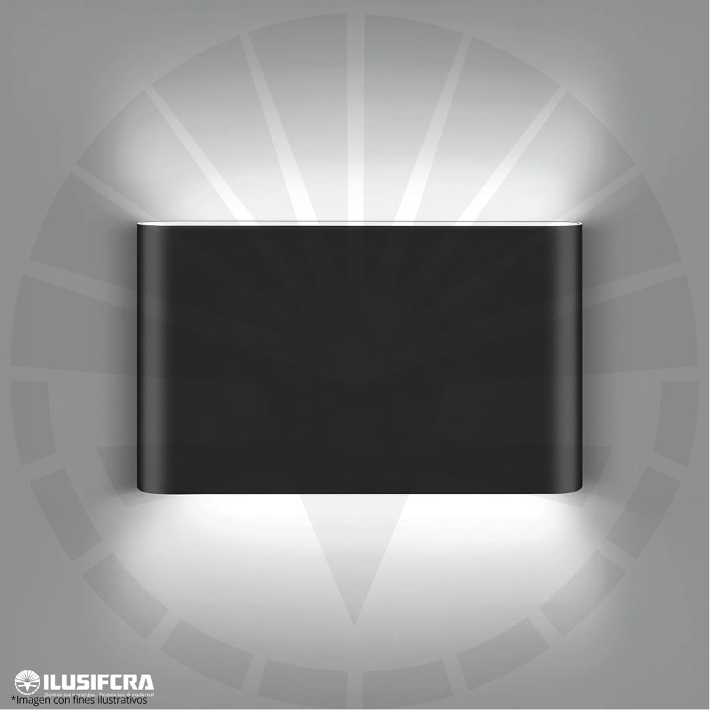 APLIQUE LED PARA EXTERIOR OS-W32 6W NEGRO-6500K