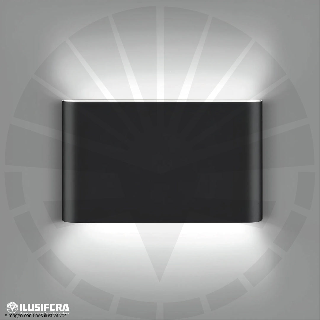 APLIQUE LED PARA EXTERIOR OS-W32 6W NEGRO-6500K