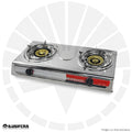 COCINA DE GAS 2 QUEMADORES ACERO INOXIDABLE CHF 003