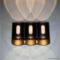 APLIQUE LED PARA PARED 3 LUCES OS-W248-9W BK+GD 6000K