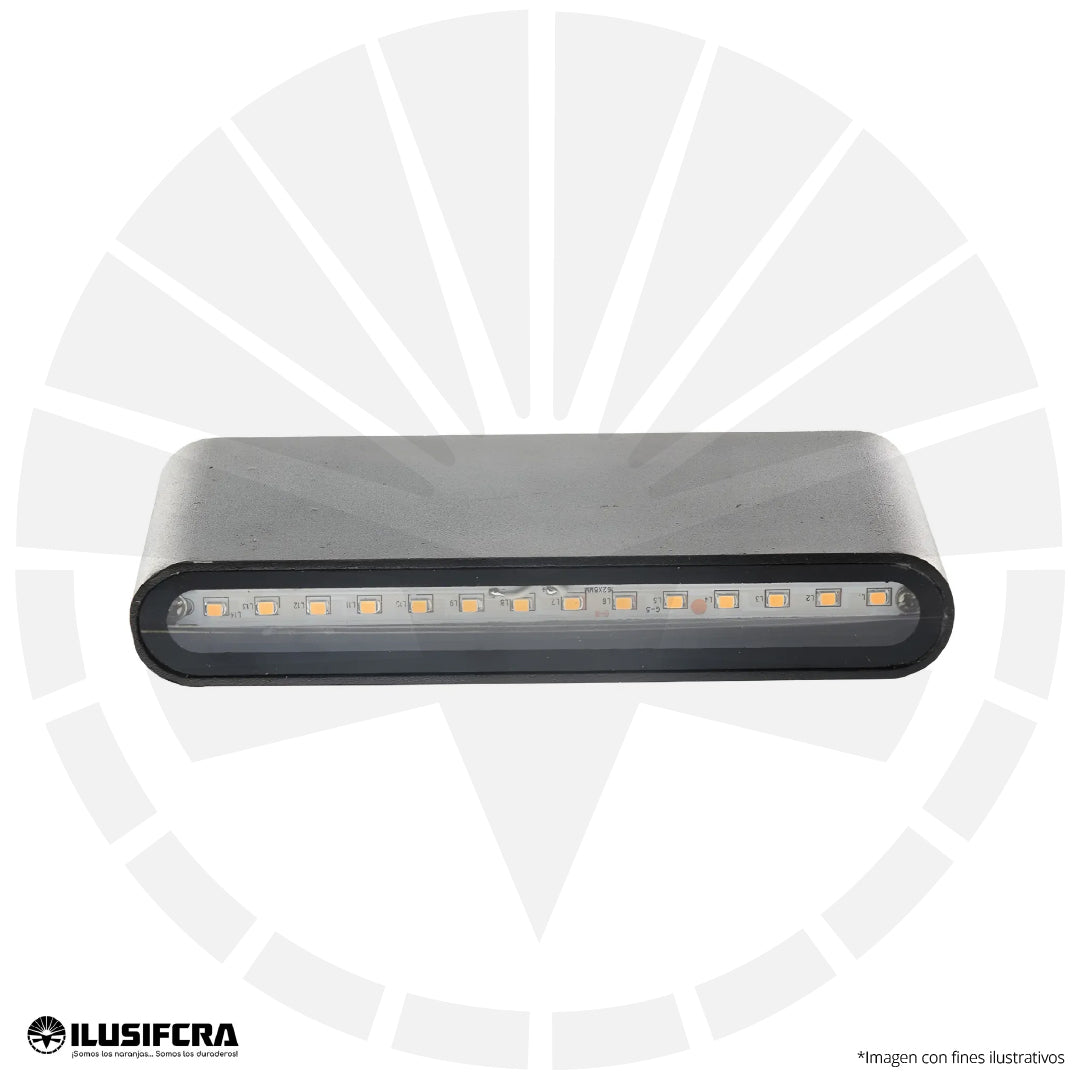 APLIQUE LED PARA EXTERIOR OS-W32 6W NEGRO-6500K