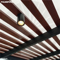 TUBO RECTANGULAR VIGA PVC ACABADO DECORATIVO ROBLE OSCURO 50X100 1020 X 2.90M PARA EXTERIOR