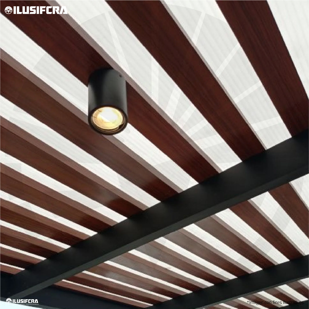 TUBO RECTANGULAR VIGA PVC ACABADO DECORATIVO ROBLE OSCURO 50X100 1020 X 2.90M PARA EXTERIOR