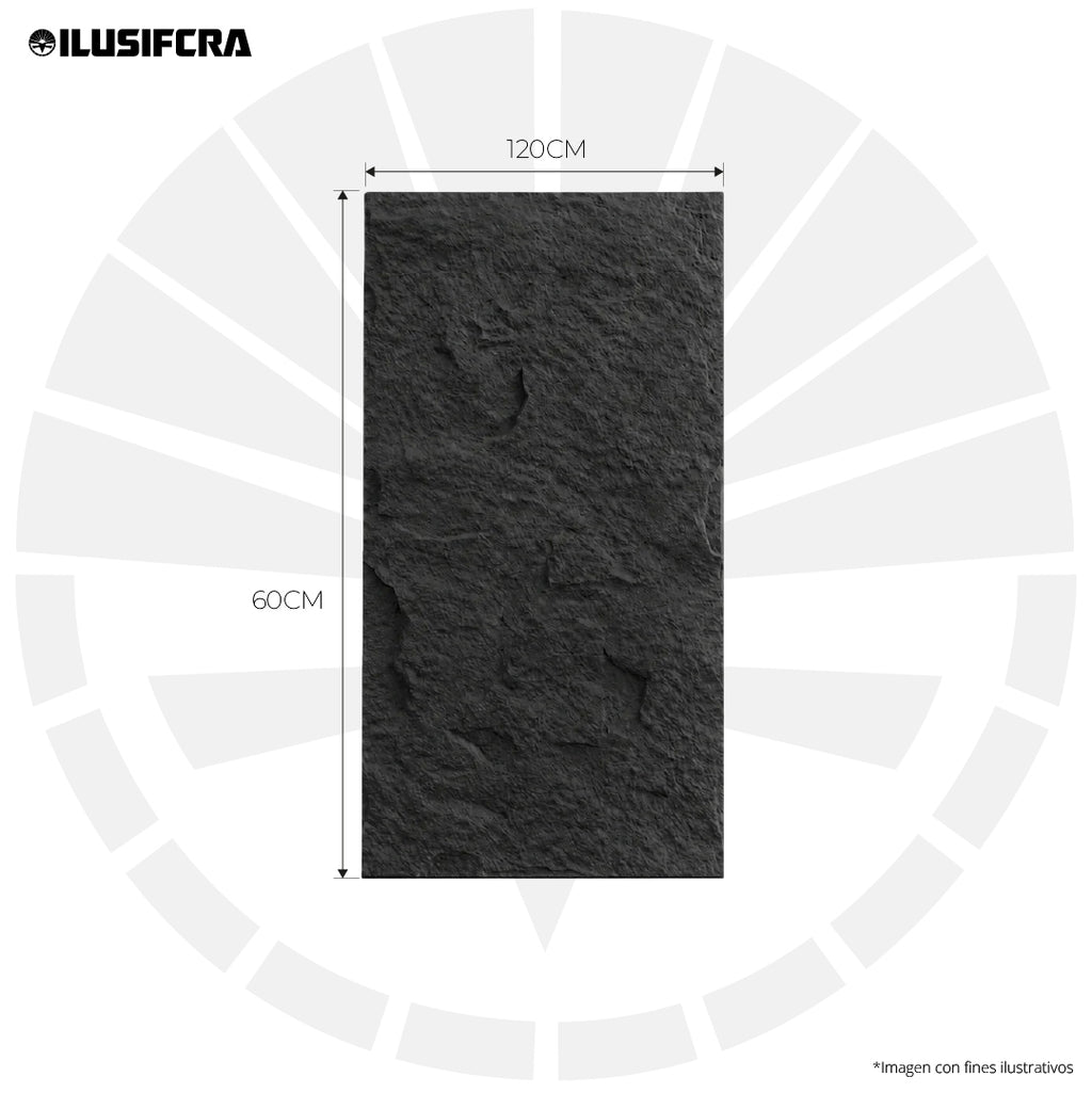 LÁMINA TEXTURA DE PIEDRA GRIS PU-01-B P.U 60CM X 1.20M