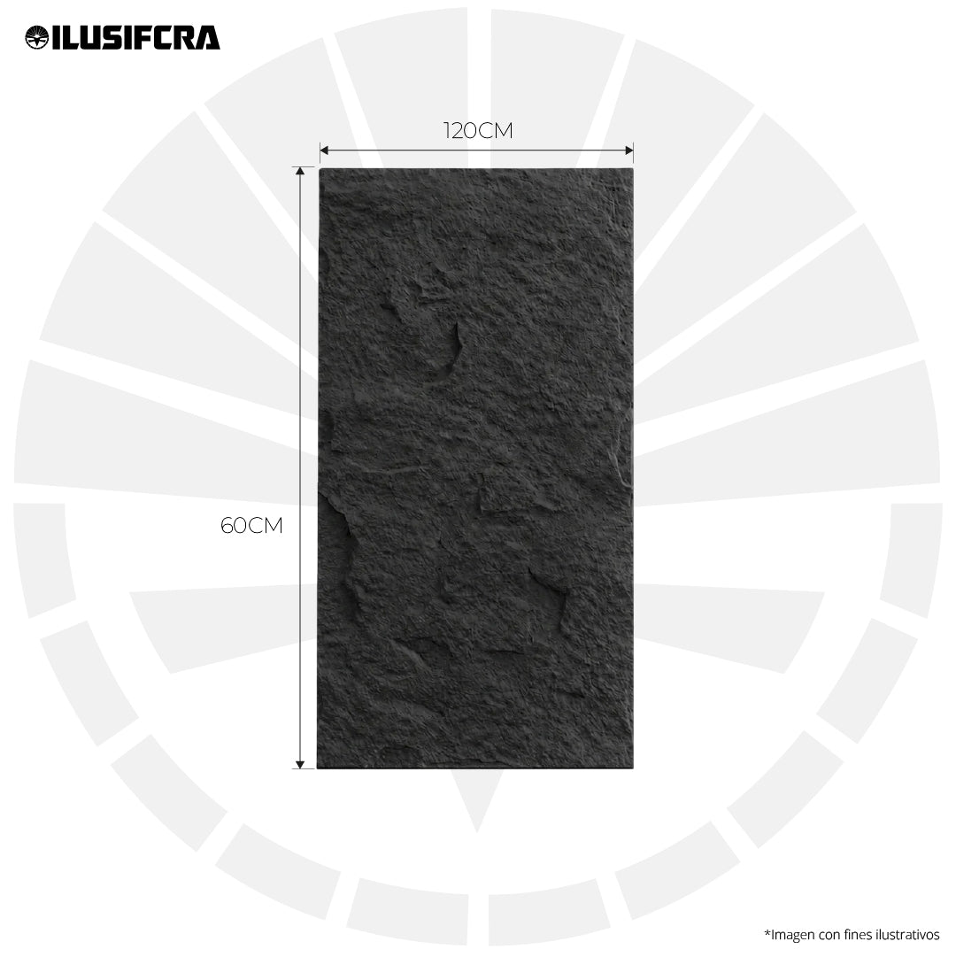 LÁMINA TEXTURA DE PIEDRA GRIS PU-01-B P.U 60CM X 1.20M