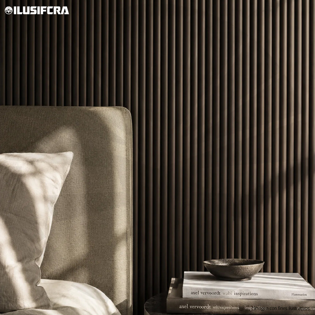 LÁMINA ACANALADA PLACOVE 180 WPC ROBLE OSCURO 1020 18CM X 2.90M