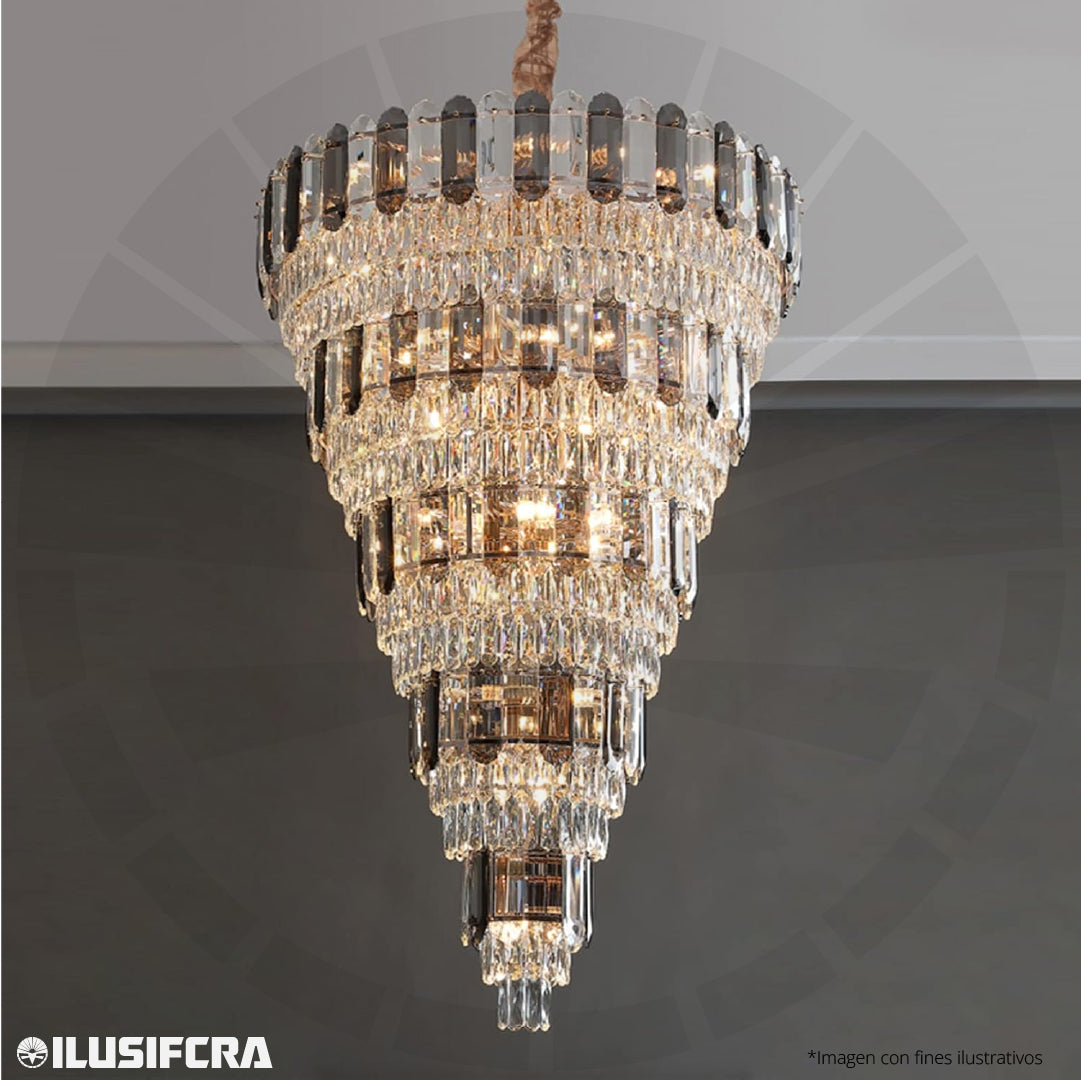 LÁMPARA COLGAR CRISTAL ESTILO CHANDELIER 116-1000 H1800