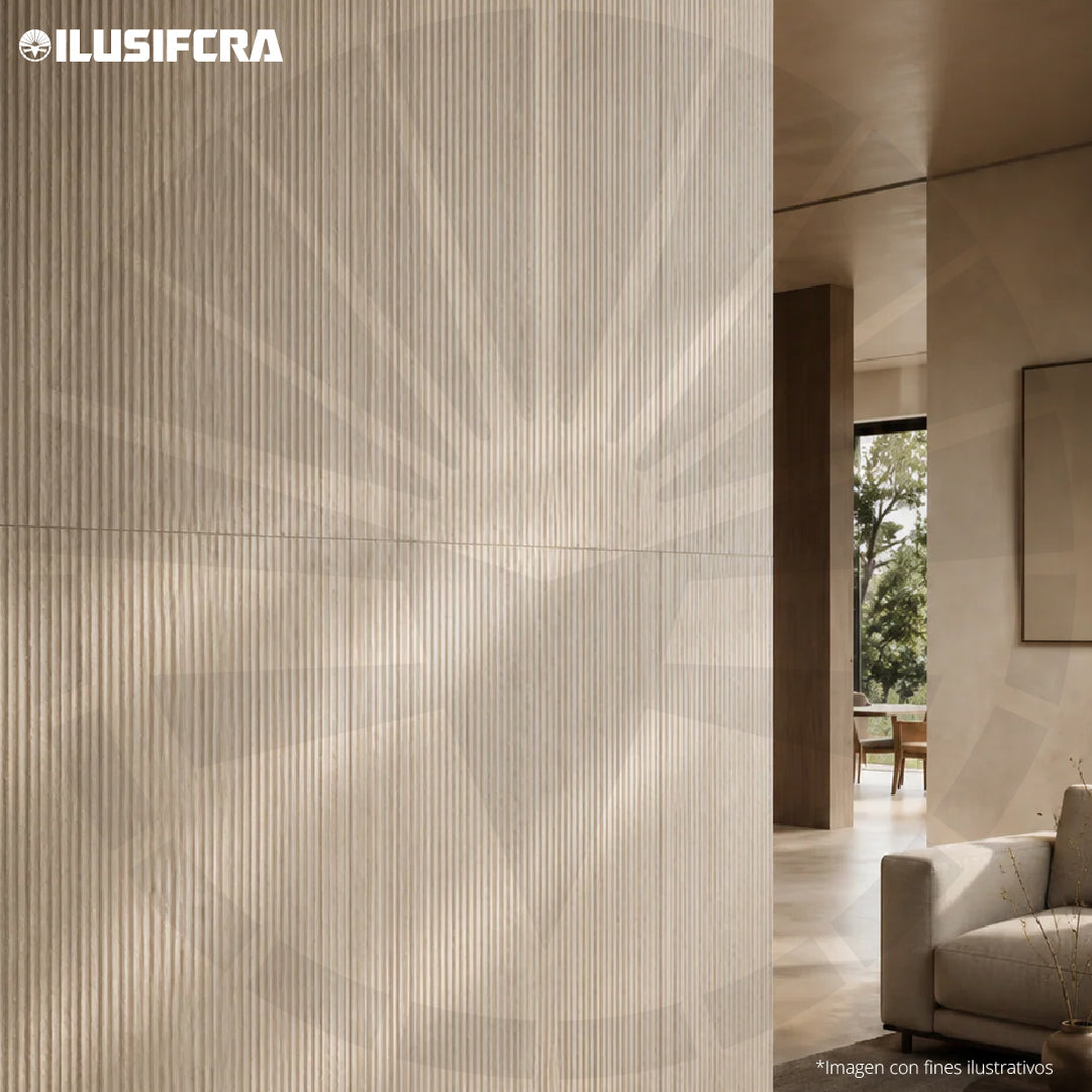 LÁMINA TEXTURA DE PIEDRA TUBULAR BLANCO PU-10-A P.U 60CM X 1.20M