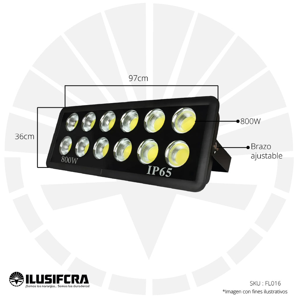 REFLECTOR ELECTRICO INDUSTRIAL COPA 800W FL016