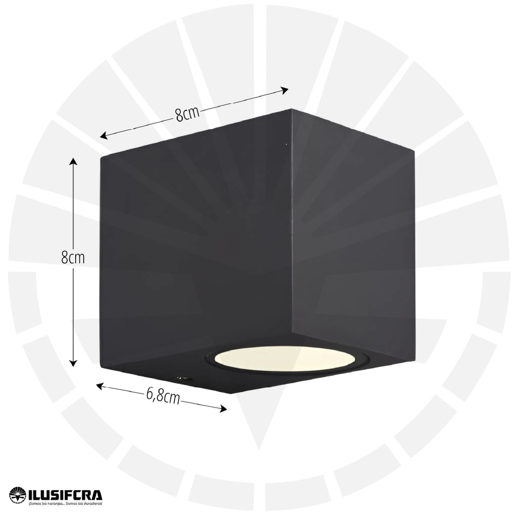 APLIQUE LED PARA PARED 3 LUCES OS-W238/6 8W BK+GD 3000K