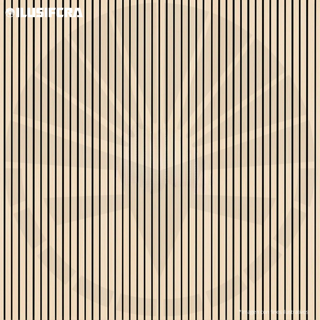 LÁMINA ACÚSTICA FIBRA DE POLIESTER P.E.S ACANALADA GREIGE 2.40MT X 60CM 17MM UNIDAD K7030-A189