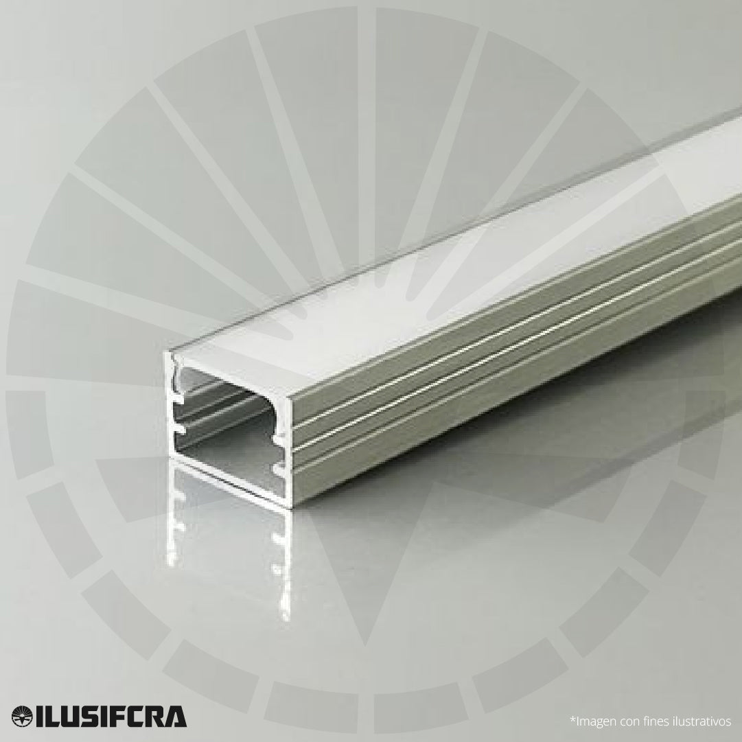 CANALETA ALUMINIO 3/4 PARCHE PARA CINTA LED 3 METROS PGY-2010M