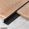 CANALETA ALUMINIO NEGRO 3MM PARA PVC TIPO L UNION AMBOS LADOS 3 METROS UV