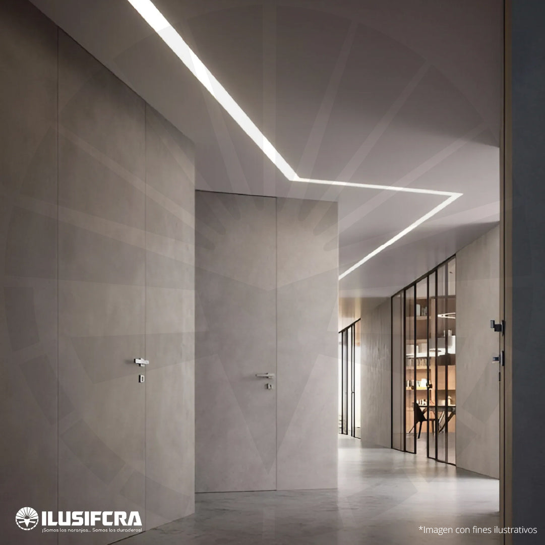 CANALETA ALUMINIO 1 1/2" PARCHE PARA CINTA LED 3 METROS JZ-35X35M