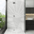 LÁMINA PVC - PANEL UV ESTILO MARMOL BLANCO ESCALA GRIS SATIN 1.22M X 2.44M / 3MM KL8024