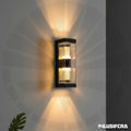 APLIQUE LED MEDIANO PARA PARED 2 LUCES OS-W316/1 NEGRO 3000K
