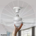 LÁMPARA CON VENTILADOR OSCILANTE PARA TECHO E27 40W 18" BLANCO ILUSIFCRA