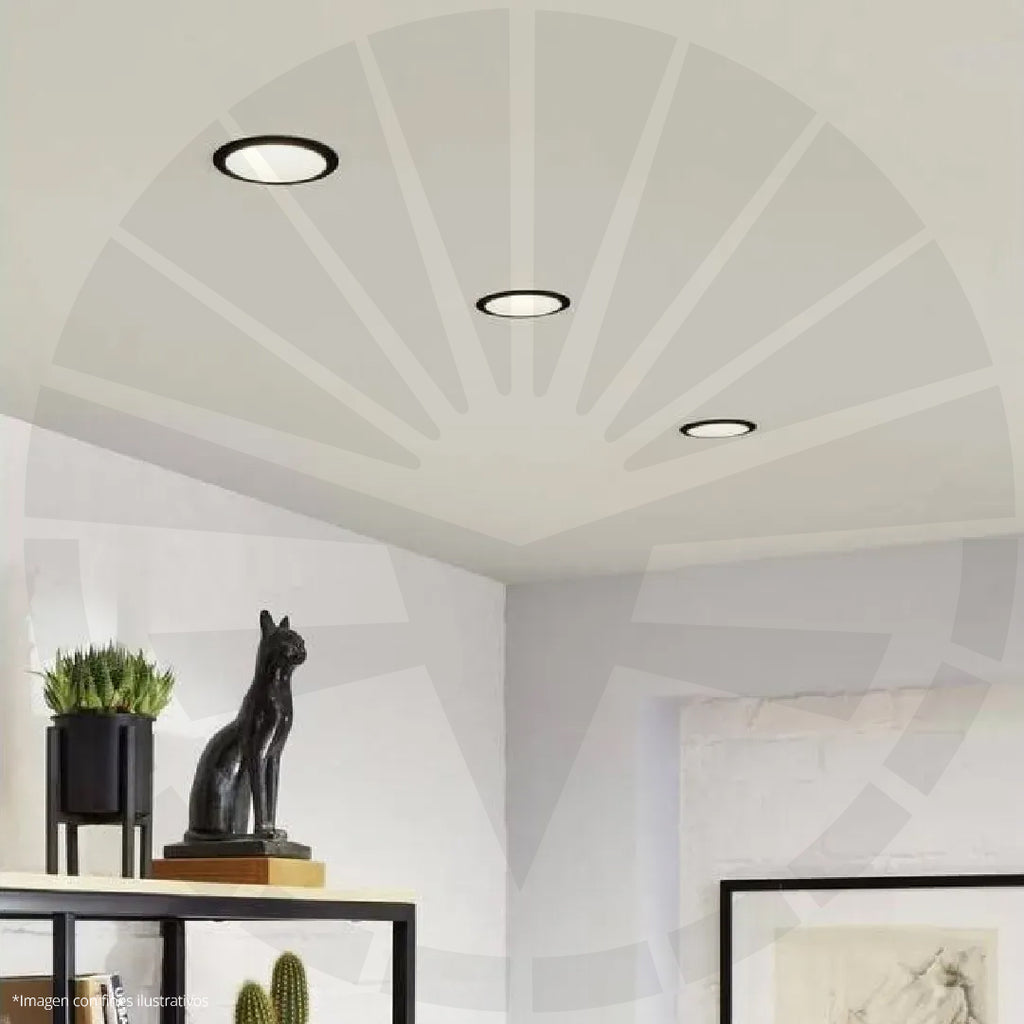 PANEL LED DE EMPOTRAR 24W REDONDO BORDE NEGRO 6500K ILUSIFCRA SL0036N