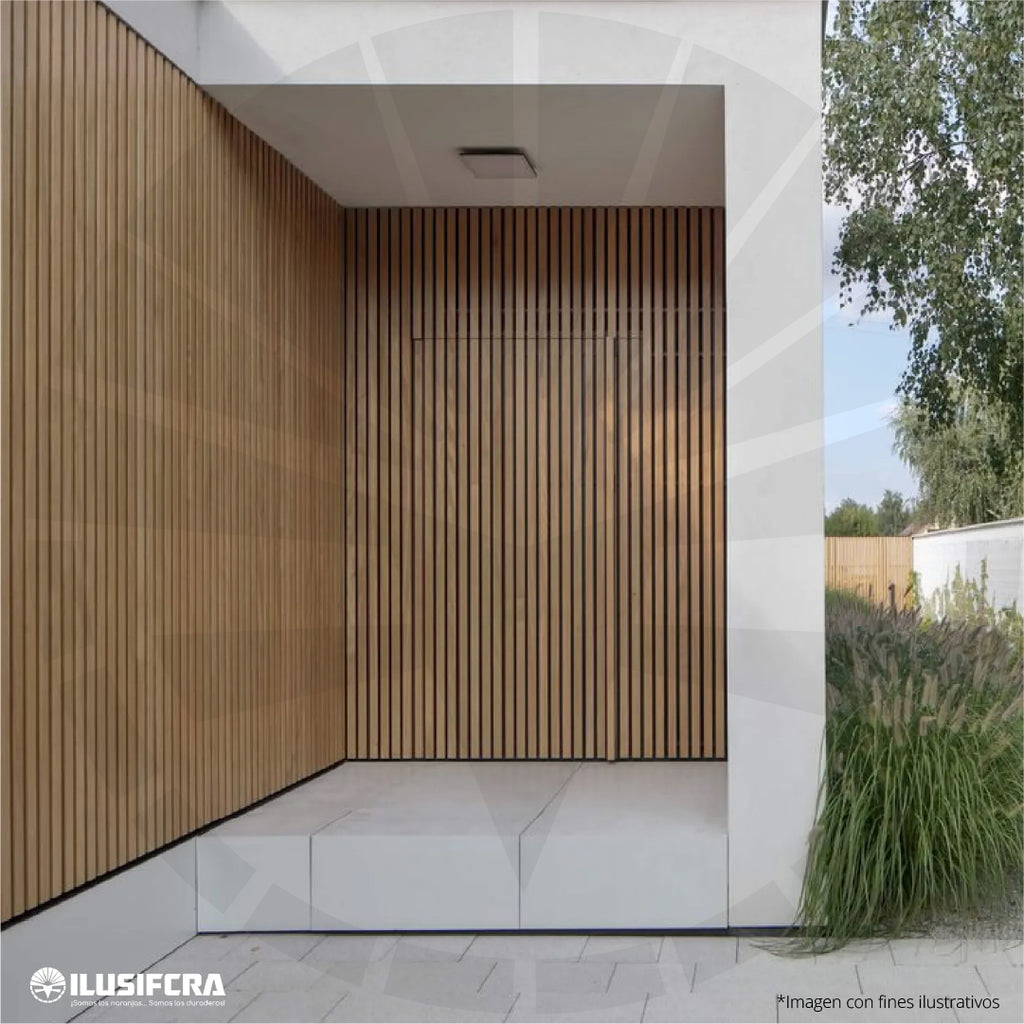 LÁMINA ACANALADA 219MM PARA EXTERIOR ESTILO NATURAL CREMA IS003 X 2.9M