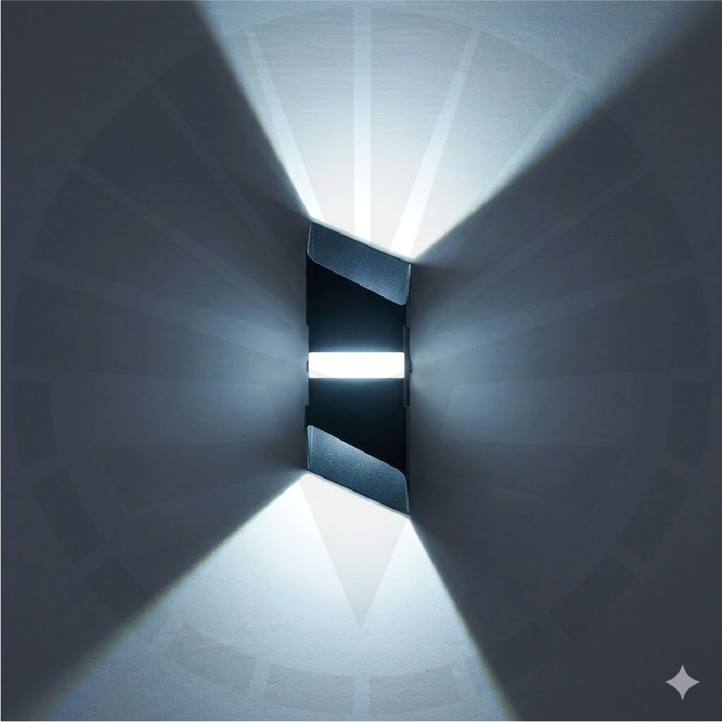 APLIQUE LED PARA PARED 2 LUCES OS-W251/W258-10W 10W BK+GD 6000K