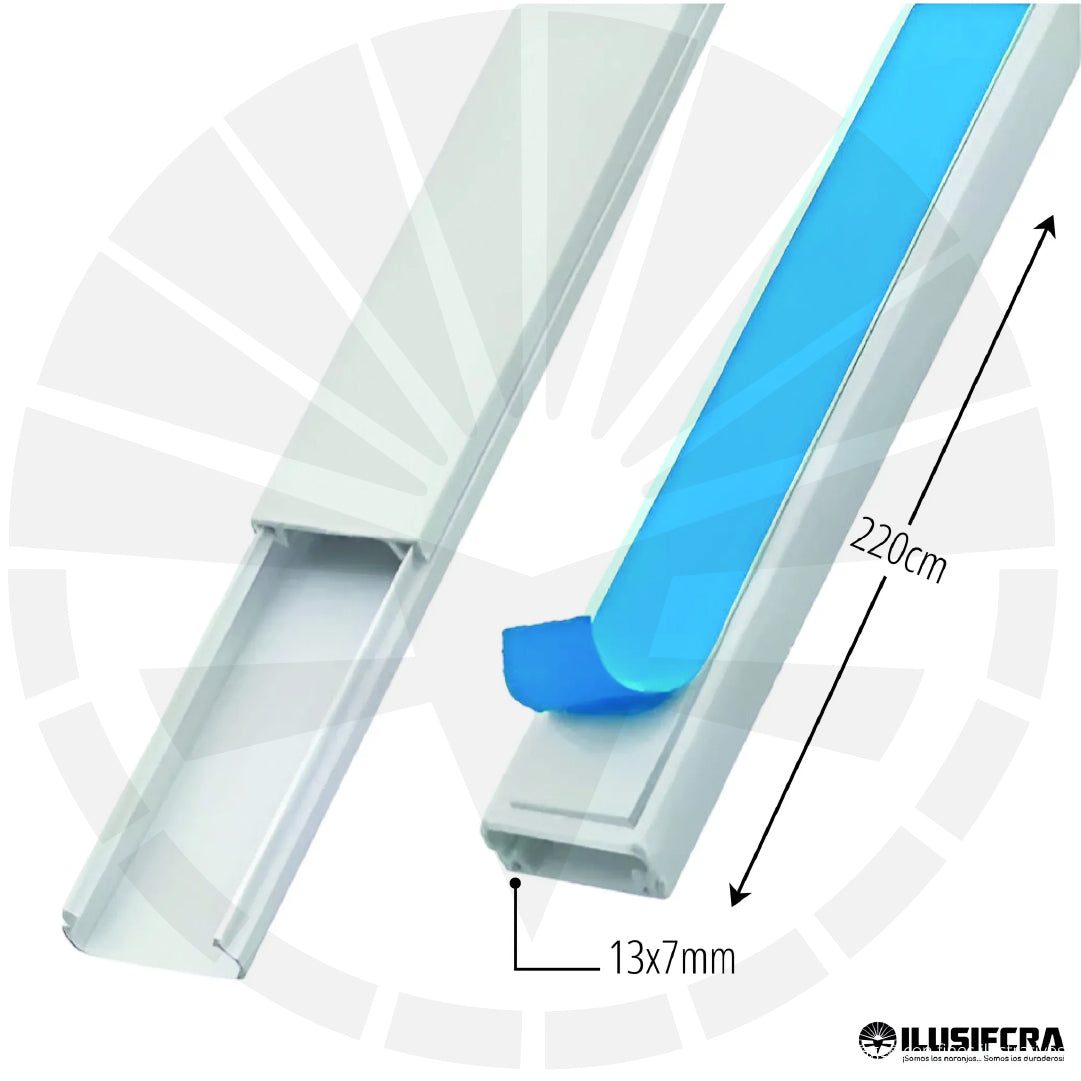 CANALETA BLANCA 13X7 CON ADHESIVO DXN10031 - DEXSON