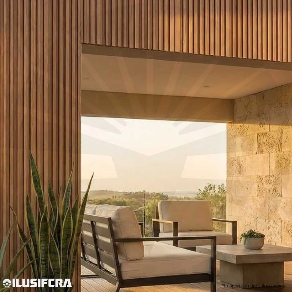 LAMINA ACANALADA 219MM PARA EXTERIOR BEIGE IS012 X 2.9M