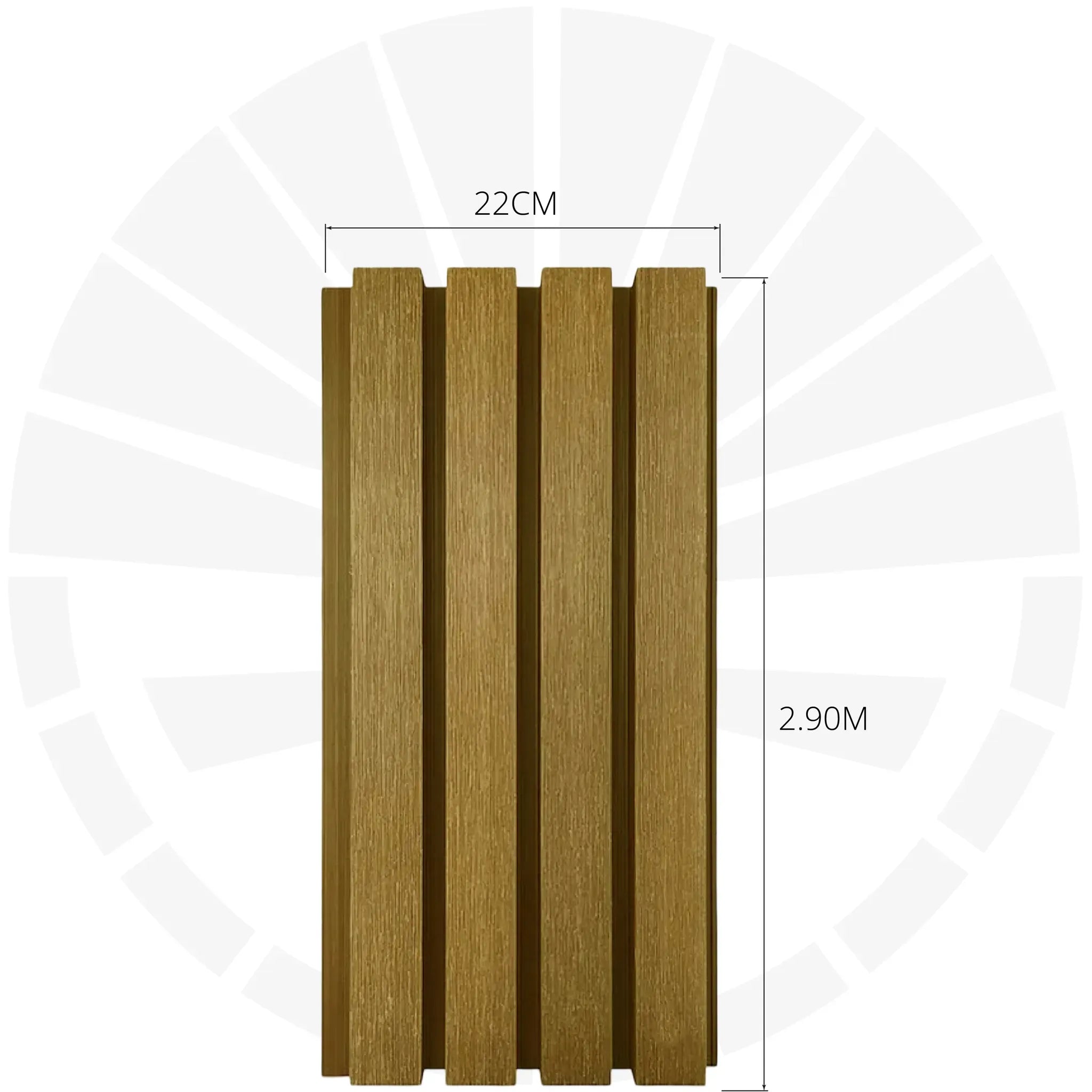 LÁMINA ACANALADA 219MM PARA EXTERIOR ESTILO NATURAL CREMA IS003 X 2.9M