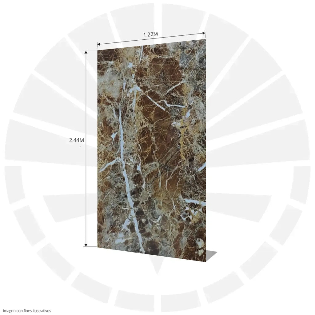 LÁMINA PVC - PANEL UV ESTILO MÁRMOL CUARZO ESCALA BEICH 1.22M X 2.44M / 3MM KL8062