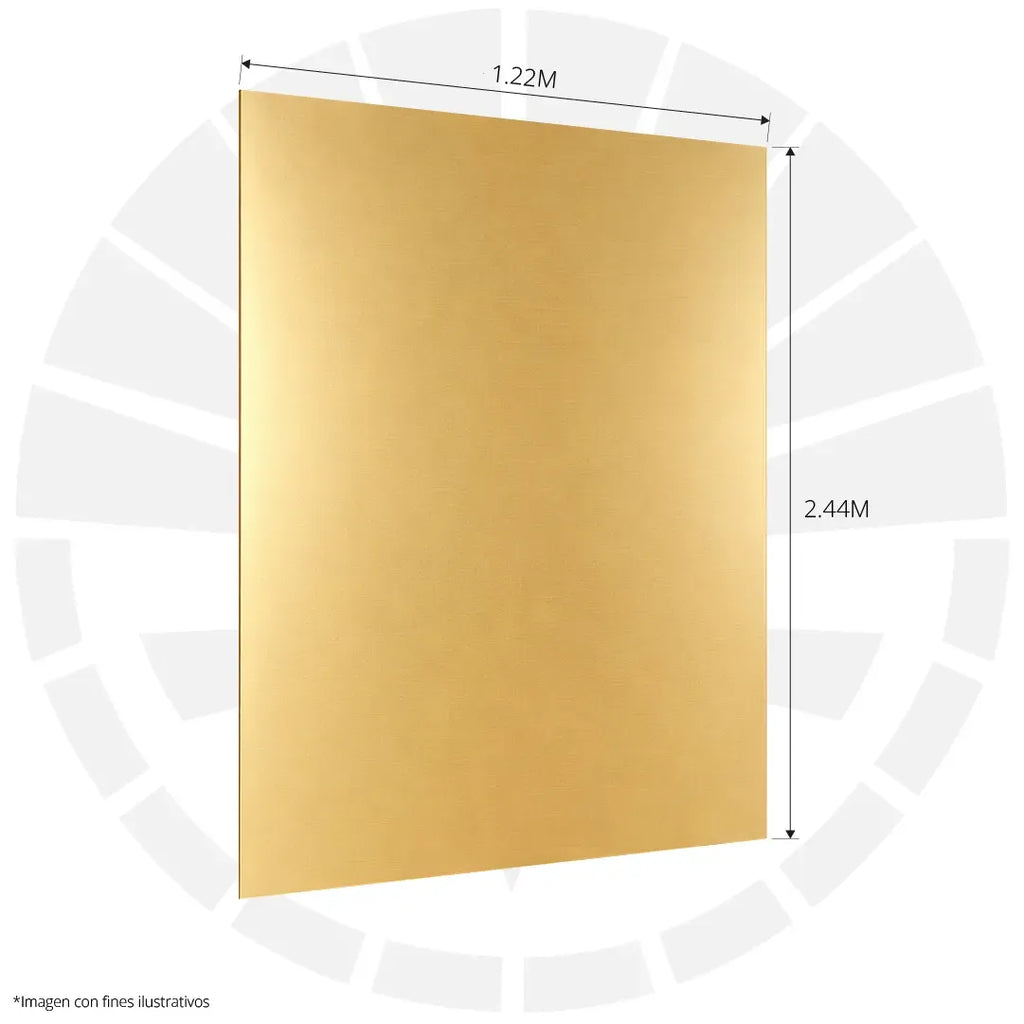 LÁMINA PVC - PANEL UV ESTILO DORADO CHAMPAGNE 1.22M X 2.44M / 3MM YTJS02