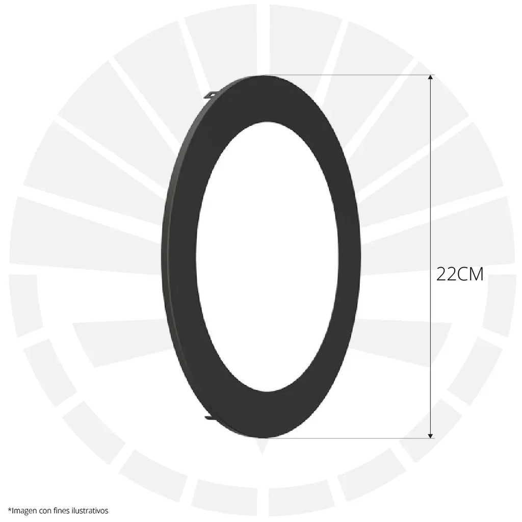 PANEL LED 18W EMPOTRAR 6500K REDONDO BORDE NEGRO ILUSIFCRA SL0035N