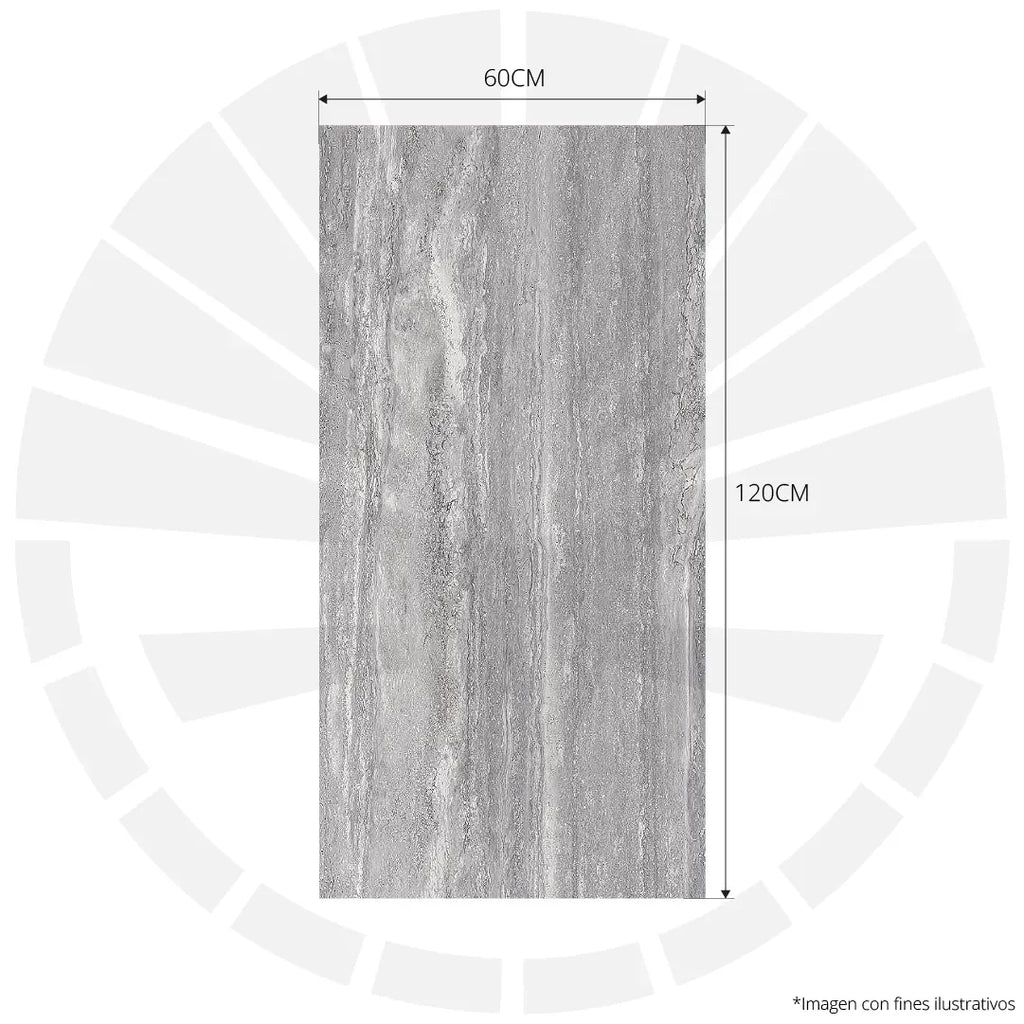 FACHALETA FLEXIBLE PIEDRA PRFV 1.20M X 60CM MATIS GRIS WP-9090-2