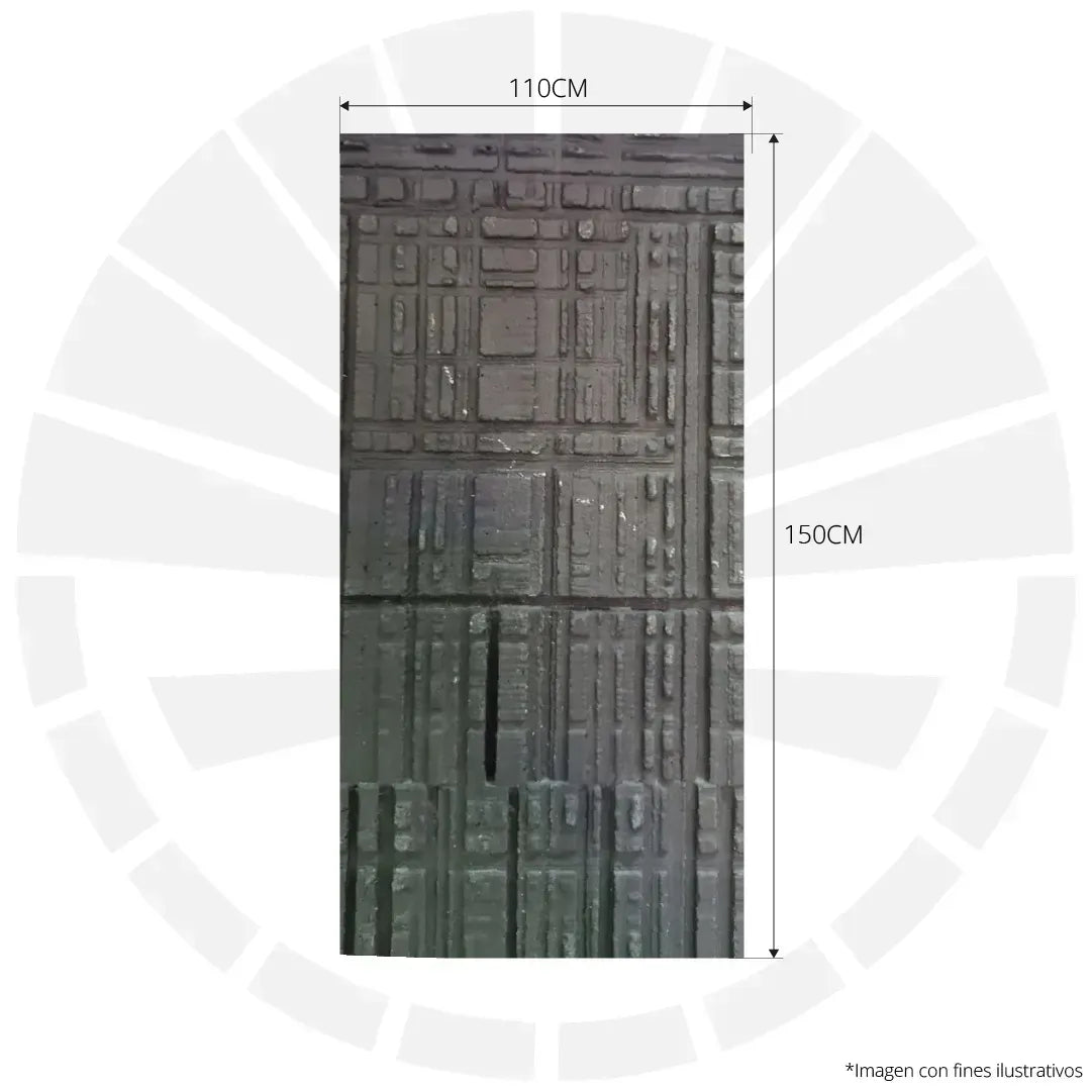 FACHALETA FLEXIBLE PIEDRA PRFV 1.10M X 1.50M MURETO 3D NEGRO WP-9011-5