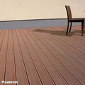 LÁMINA PARA PISO ESTILO DECK WPC ACABADO CAOBA OSCURO 14CM X 25MM X 2.90M