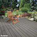 LÁMINA DE PISO ESTILO DECK WPC ACABADO GRIS CENIZA 14CM X 25MM X 2.90M