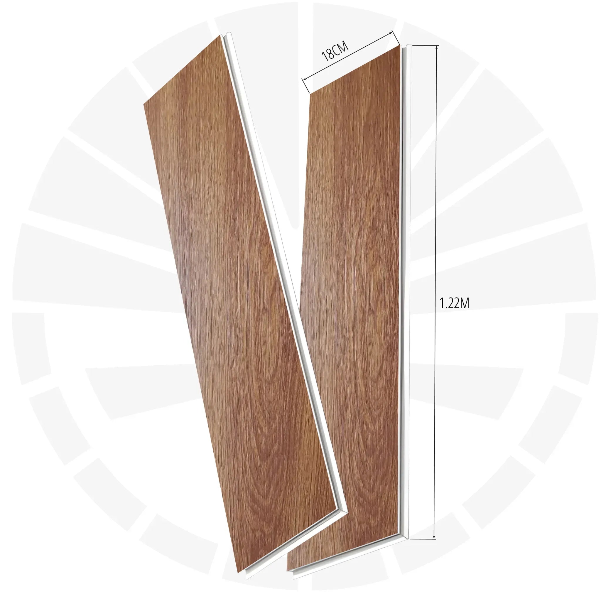 LÁMINA PARA PISO ESTILO SPC 10PC ACABADO MADERA CAOBA CLARO SD-07 18MMX1.22M 2.2M2 CON ESPONJA