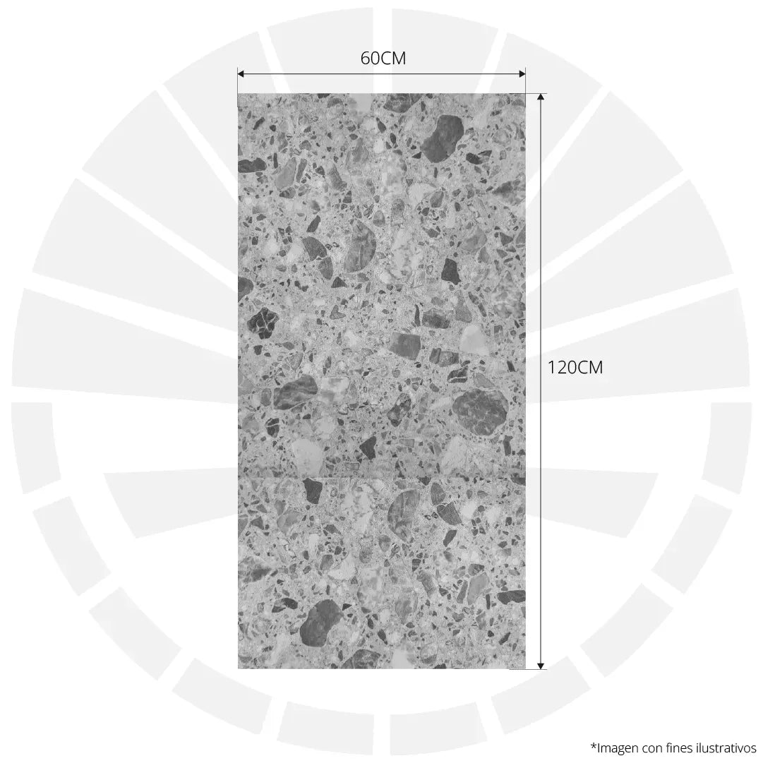 FACHALETA FLEXIBLE PIEDRA PRFV 1.20M X 60CM GRANITO GRIS WP-6003-2