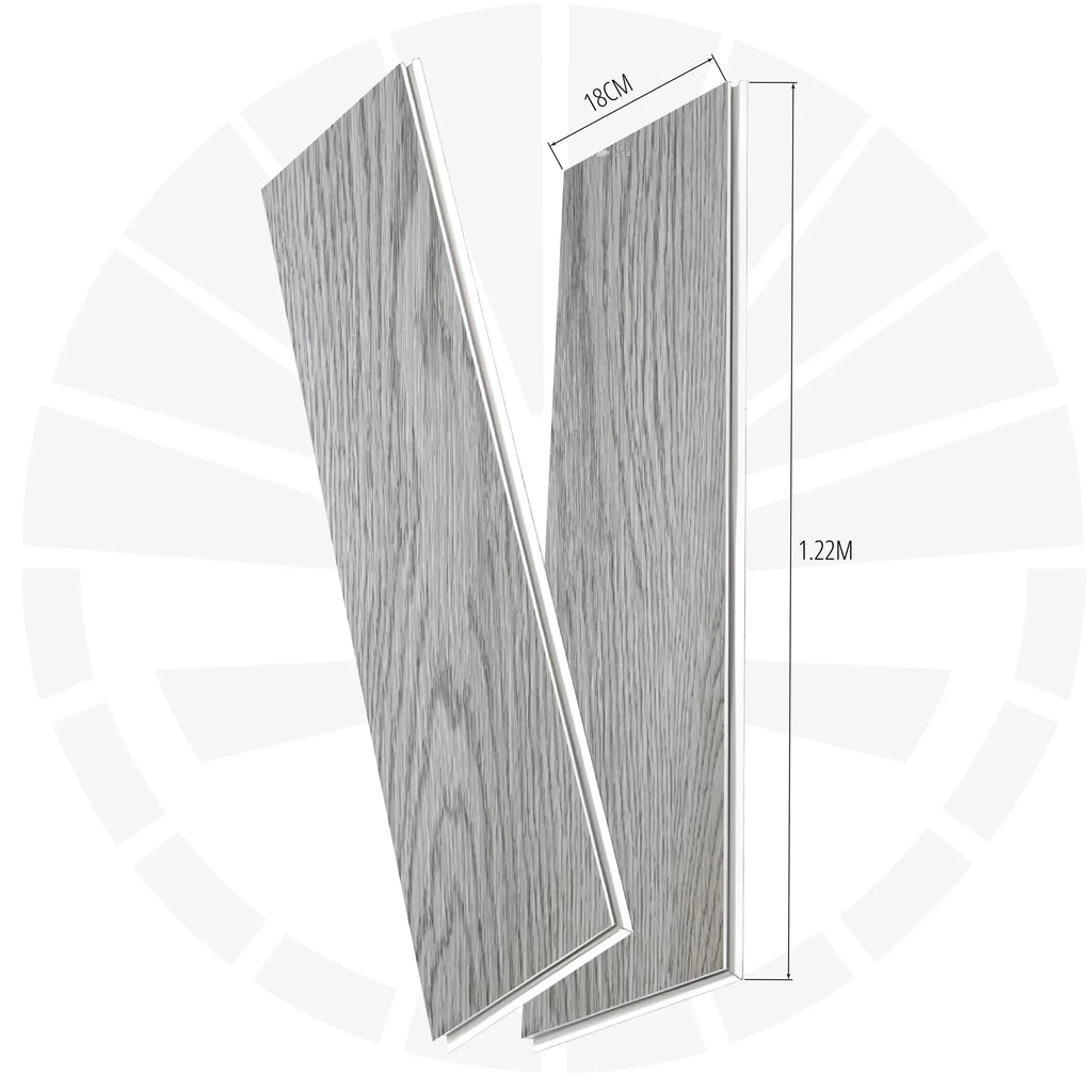 LÁMINA PARA PISO ESTILO SPC 10PC ACABADO GRIS OSCURO BETA SD-12 18MMX1.22M 2.2M2 CON ESPONJA