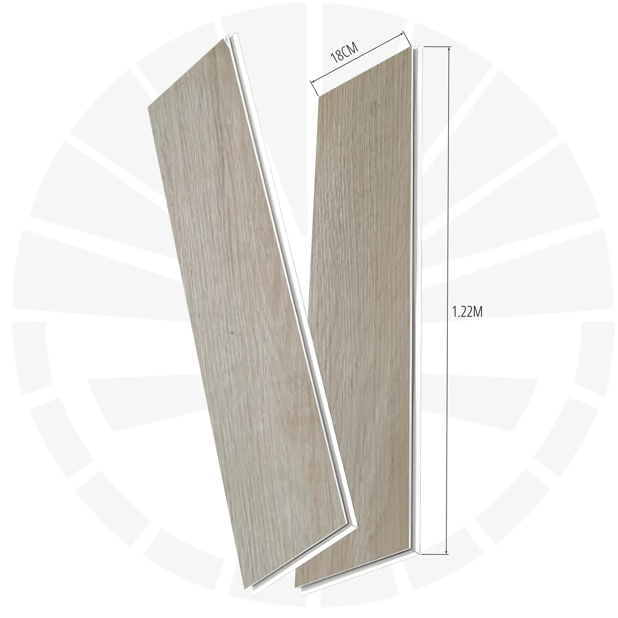 LÁMINA PARA PISO ESTILO SPC 10PC ACABADO CREMA CLARO SD-02 18MMX1.22M 2.2M2 CON ESPONJA