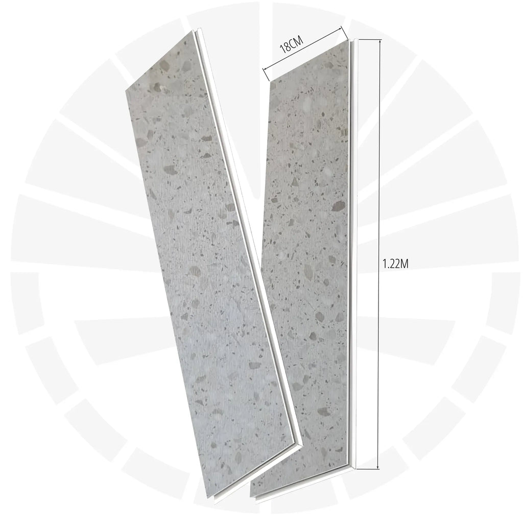 LÁMINA PARA PISO ESTILO SPC 10PC ACABADO GRANITO BLANCO SA7063 18MMX1.22M 2.2M2 CON ESPONJA